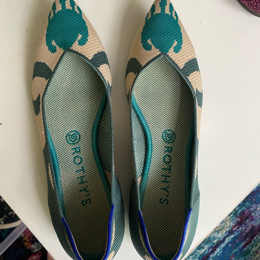 Rothy’s Moroccan Green point size 10